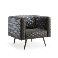 Poltrona Line Couro Sintético Estofada Preto Poltrona Line Couro Sintético Estofada Preto Mobly