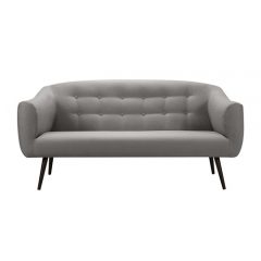 Sofá 3 Lugares Retrô Zap Cinza Sofá 3 Lugares Retrô Zap Cinza Mobly