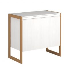 Balcão Square 2 PT Branco e Mel Balcão Square 2 PT Branco e Mel Mobly