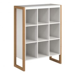 Estante Square Branco e Mel Estante Square Branco e Mel Mobly