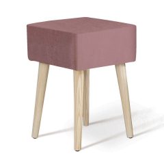 Puff Box Rosa em Pinus