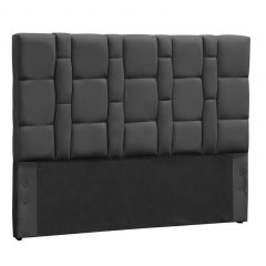 Cabeceira King Carlotta Suede Preto