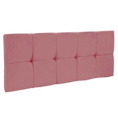 Cabeceira Painel Nina para Cama Box Solteiro 90 cm Suede Rose - D'Rossi